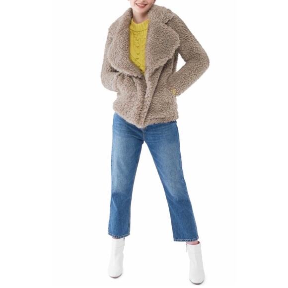 NVLT Reversible Faux Shearling Jacket in Nude, Large - Picture 12 of 12